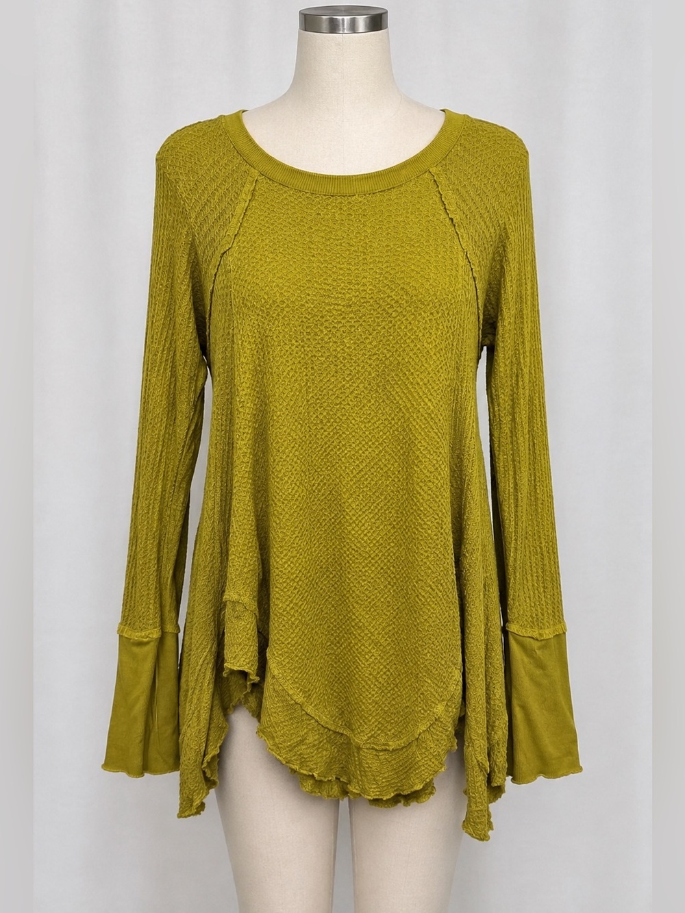 Jane and Delancey Olive Yellow Mustard Green Chartreuse Textured Tunic